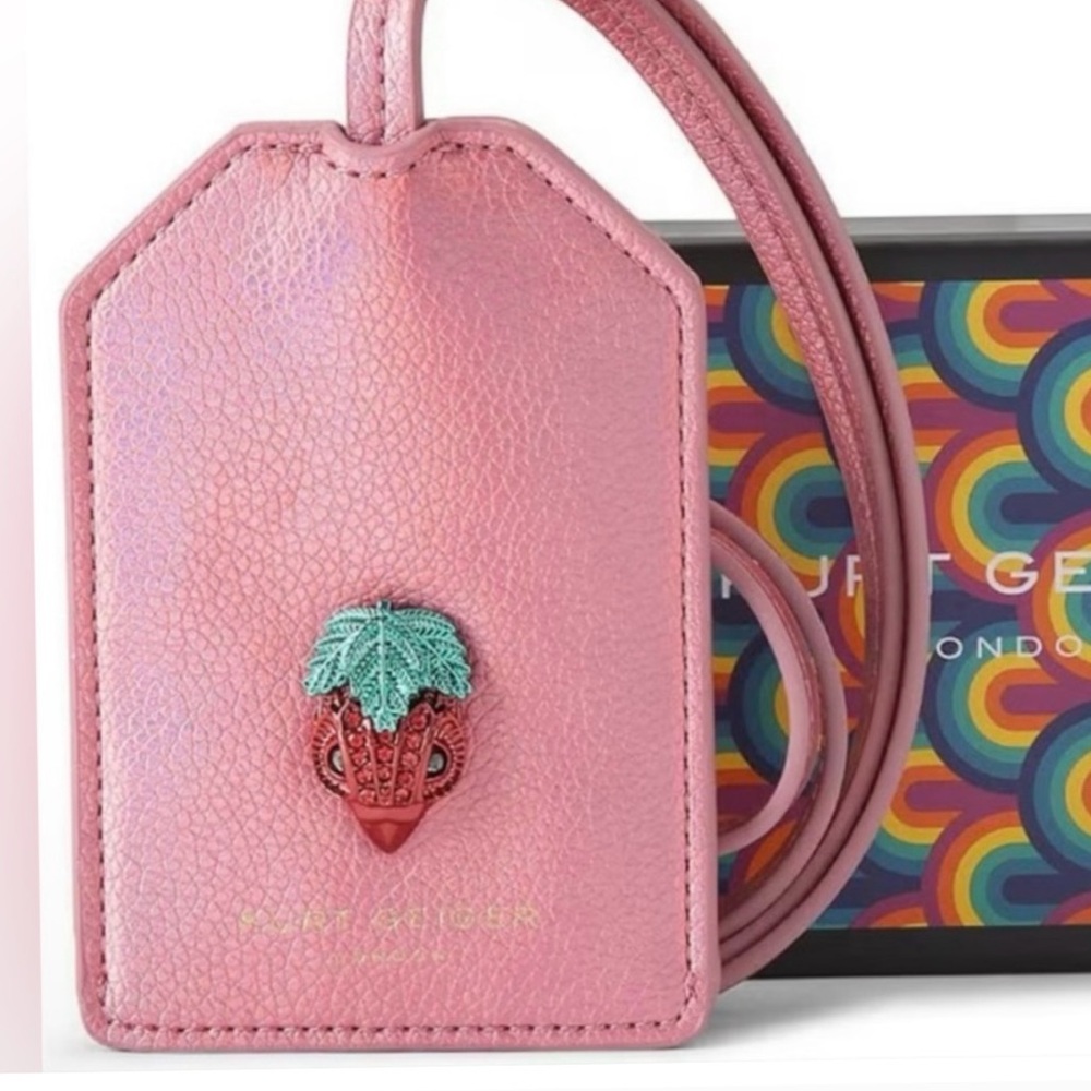 Kurt Geiger London Iridescent Lanyard Limited Edition Strawberry raven eagle
